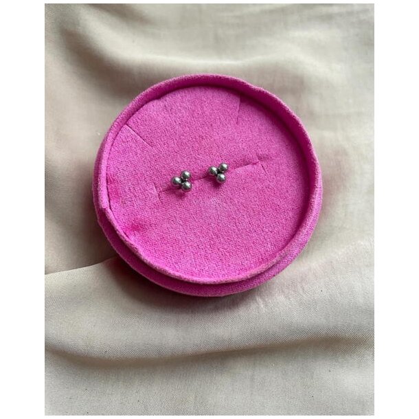 Mini Boble earstuds, s�lv