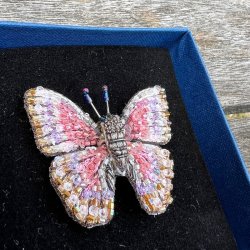 Morpho sommerfugl broche