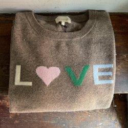Cashmere knit, multi love, brown