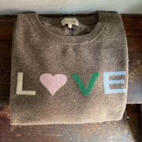 Cashmere knit, multi love, brown
