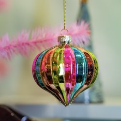 Julekugle, swirl, lgformet