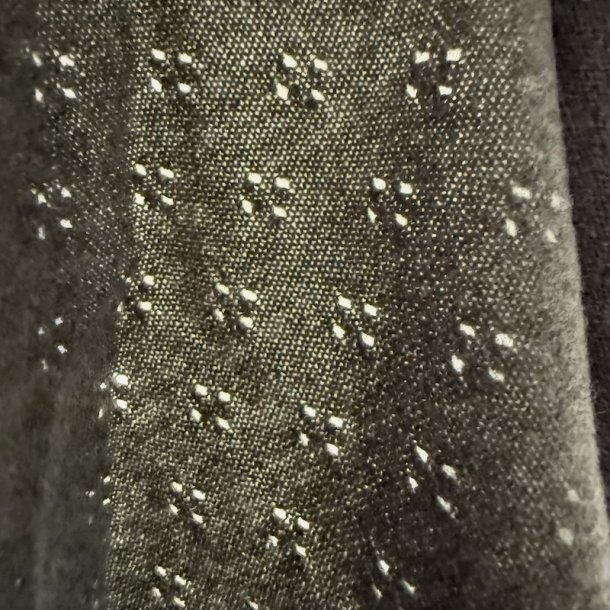 Small cashmere scarf, holepattern, army