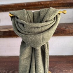 Small cashmere scarf, holepattern, army