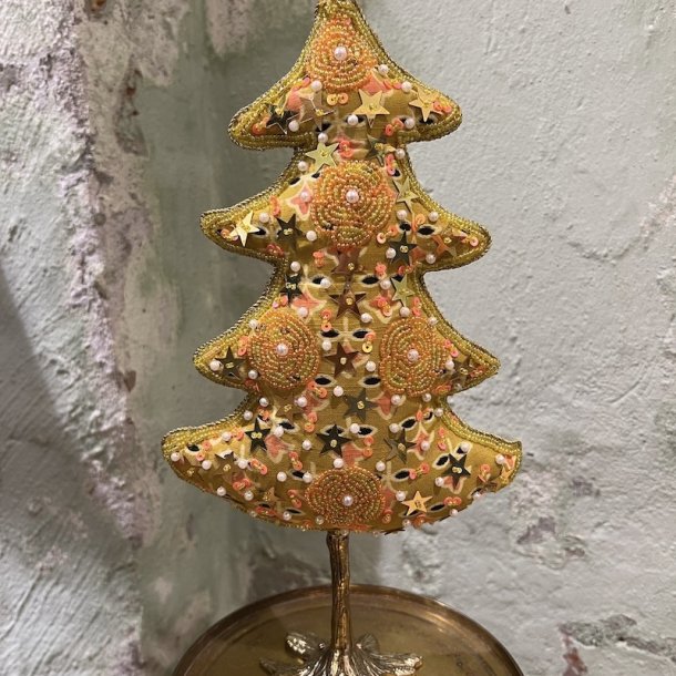 Juletr p messing fod