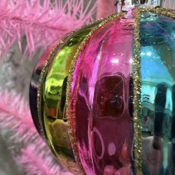 Julekugle, swirl, lgformet