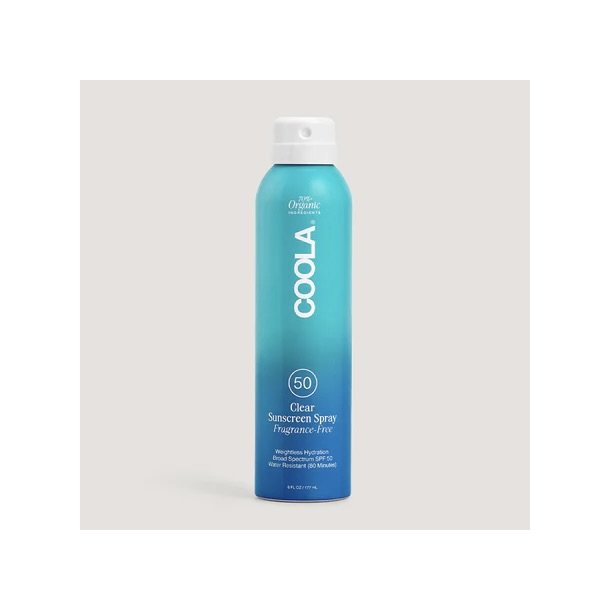 Coola Classic body spray, SPF 50,  fragrancefree 