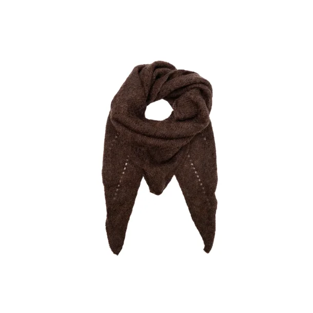Dell strikket mini scarf, mocca