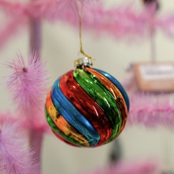 Julekugle, stribet swirl, nr 2