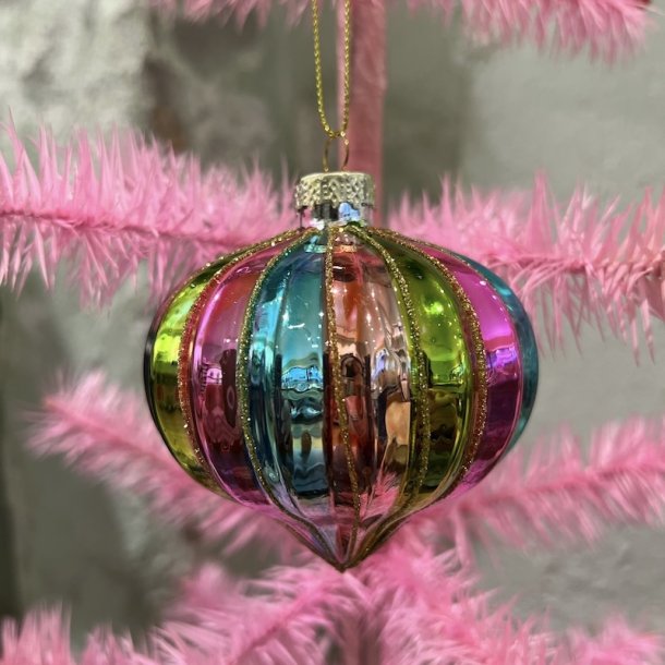 Julekugle, swirl, lgformet