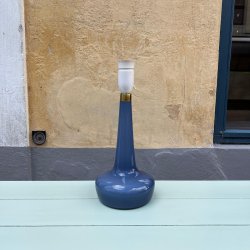 Bordlampe, glas, opaline, Le Klint, lysebl�