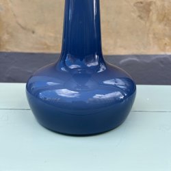 Bordlampe, glas, opaline, Le Klint, lysebl�