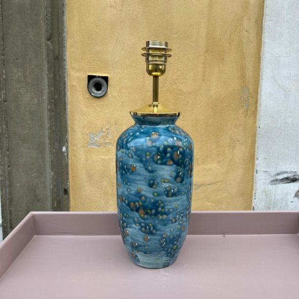 Bl nistret bordlampe - The Potteria