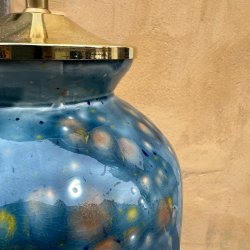 Bl nistret bordlampe - The Potteria