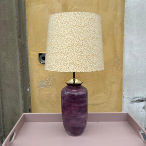 Keramik bordlampe, Mrk syren - The Potteria