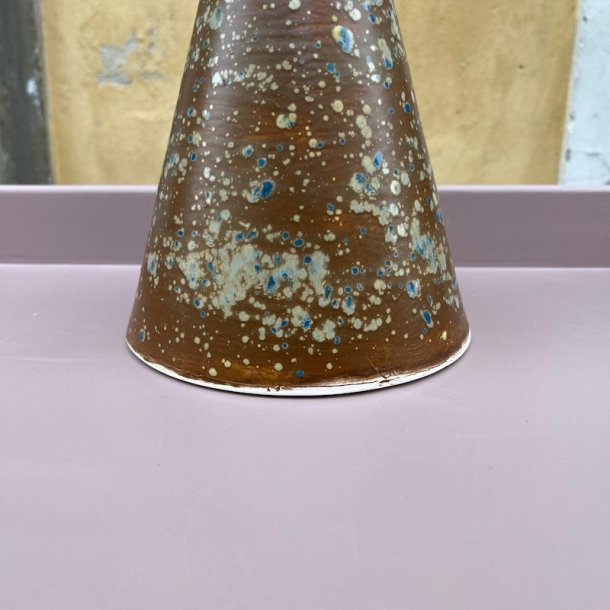 Bordlampe, brun, keramik, H35