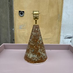Bordlampe, brun, keramik, H35