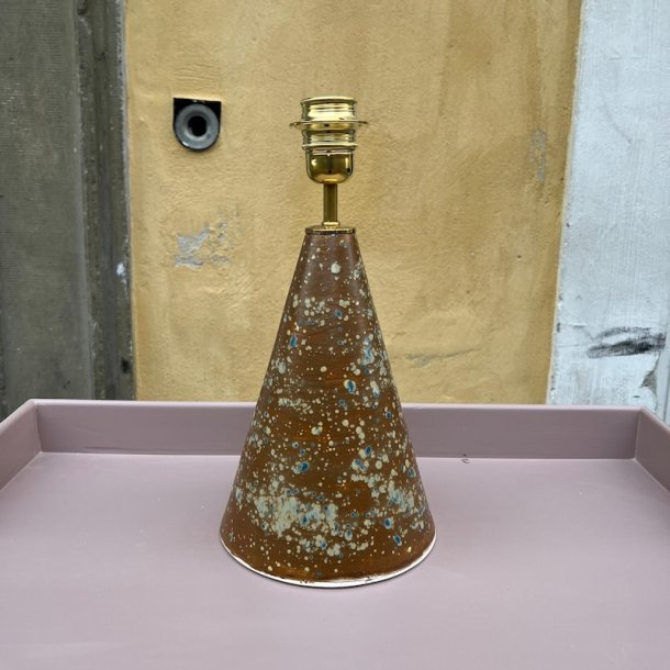 Bordlampe, brun, keramik, H35