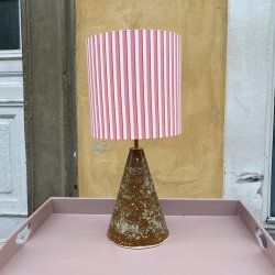 Bordlampe, brun, keramik, H35