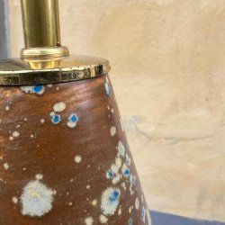 Bordlampe, brun, keramik, H35