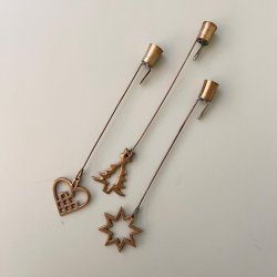 Lyseholdere, juletr, Daells, 3 stk