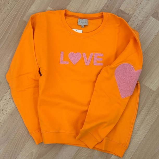 Love sweatshirt, Orange/rose