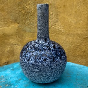 Vase, keramik, buttet bl m lang hals, Kiessling