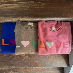 Cashmere knit, old rose, multi love