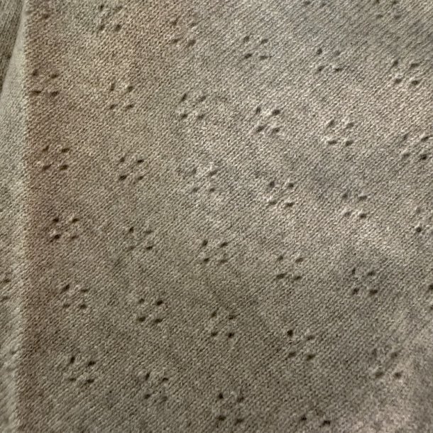 Small cashmere scarf, holepattern, beige