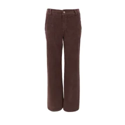 Cora Corduroy Box Pant, Coffee