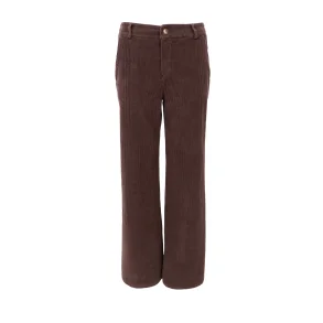 Cora Corduroy Box Pant, Coffee