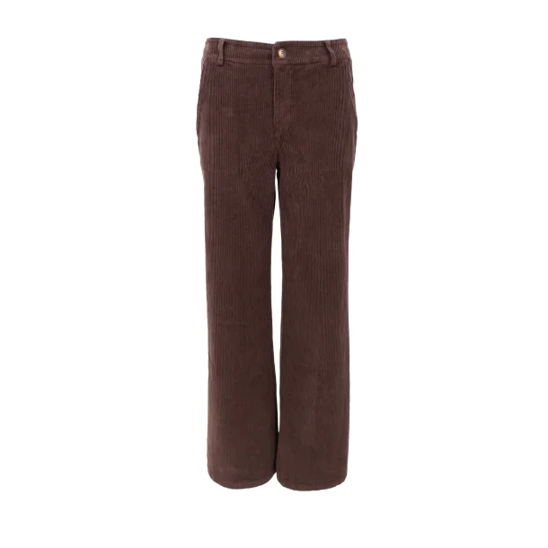 Cora Corduroy Box Pant, Coffee