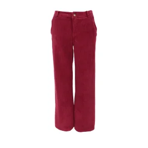 Cora Corduroy Box Pant, Wine