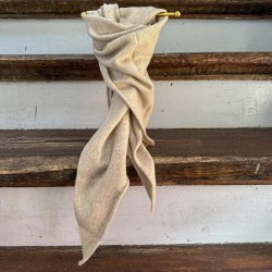Small cashmere scarf, holepattern, beige