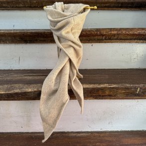 Small cashmere scarf, holepattern, beige