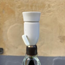 Bordlampe, glas, snoet, lys grn/klar, H35