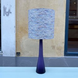 Bordlampe, glas, lilla, Kastrup Glasvrk