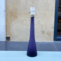 Bordlampe, glas, lilla, Kastrup Glasvrk