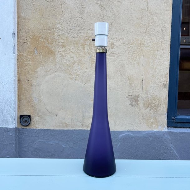 Bordlampe, glas, lilla, Kastrup Glasvrk