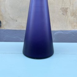 Bordlampe, glas, lilla, Kastrup Glasvrk