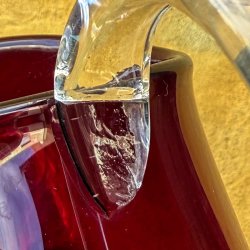 Kande, glas, rd, vintage