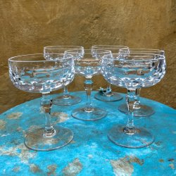 Champagneskle, vintage, 6 stk
