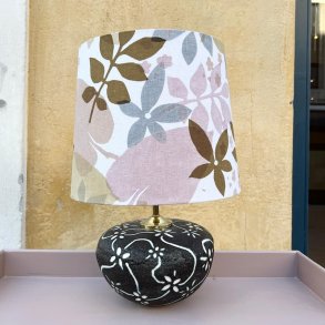 Bordlampe, scraffito, keramik, H26