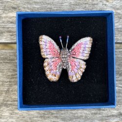 Morpho sommerfugl broche