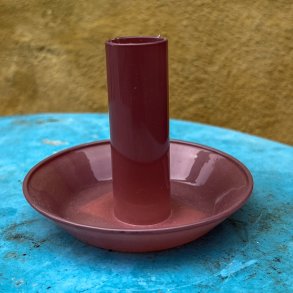 Lysestage, glas, violet