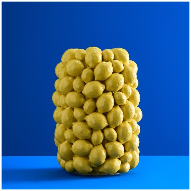 Vase, citron/lemon, h�j