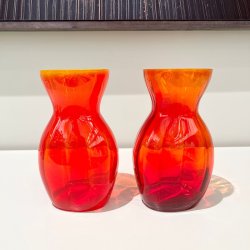 Hyacintglas, Holmegaard, rd/gullig