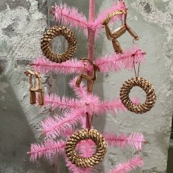 12 stk halm julepynt