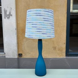 Bordlampe, glas, bl, Kastrup glas, H49