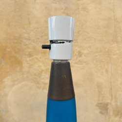 Bordlampe, glas, bl, Kastrup glas, H49