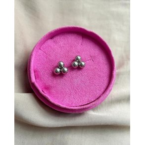 Mini Boble earstuds, s�lv